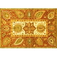 thumbnail image 1 of Ahgly Company Machine Washable Indoor Rectangle Abstract Yellow Modern Area Rugs, 6' x 9', 1 of 4