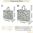 thumbnail image 2 of FORMRS Womens Corduroy Tote Bag Crossbody Shoulder Handbag with Pocket, Gray Leopard Pattern, 2 of 7