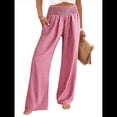 thumbnail image 3 of Pantalones Palazzo de Cuadros para Mujer, Pantalones de Pijama de Cintura Alta y Pierna , Pantalones Casuales Bonitos con Bolsillos Rojo XL, 3 of 9