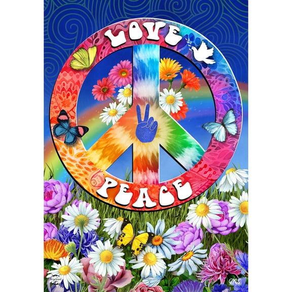 Briarwood Lane Summer Garden Flag 12x18 For Outdoor Peace and Love For Summer Garden Flag Flags For Outside
