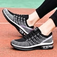 thumbnail image 5 of KANG Fashion Women's Two-Tone Mesh Lace-Up Sneakers, Breathable Lightweight Running Shoes, Casual and Comfortable Athletic Footwear for Daily Walking Black 42, 5 of 7