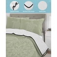 thumbnail image 4 of Turtle Green Full Size Down Alternative Comforter, Lightweight Comforter Quilt Bedding Set with Pillow Shams Coastal Ocean Boho Flower Retro Mottled All Seasons Bed Comforter Duvet Insert 78"x90", 4 of 7