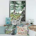 thumbnail image 3 of Designart 'Pine Forest In The Early Morning Glow' Lake House Framed Art Print, 3 of 4