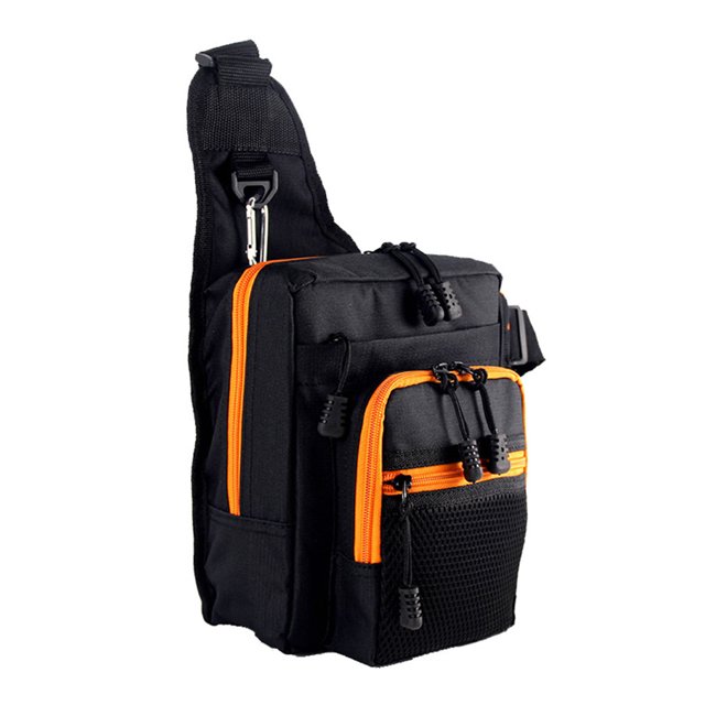 Bolsa de pesca Bolsa de pesca multibolsillo Almacenamiento Cremallera Bolsa de equipo de pesca para exteriores