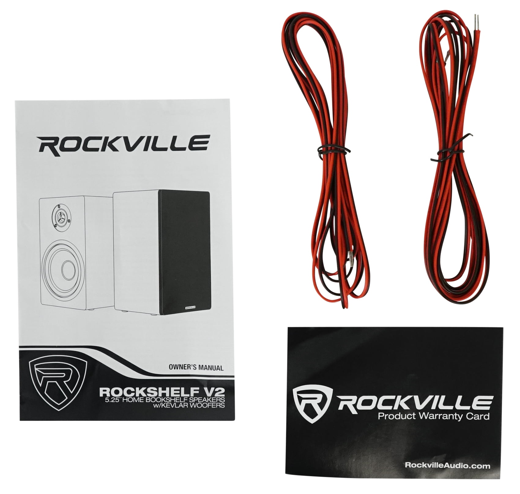 Rockville BluTube Amplifier Home Receiver+5.25" White Bookshelf Speakers+8" Sub