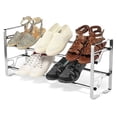 thumbnail image 3 of USTECH Zapatero Ajustable 2 Niveles Cromado, Organizador de Almacenamiento, Estante de Armario Portátil, Grande e Independiente para Recámara y Entrada, Zapatero de Metal para 8 Pares de Zapatos, 3 of 8