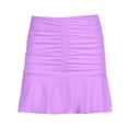 thumbnail image 3 of Women's Casual Sexy Trendy Fashion Solid Color Pleated High Waisted Midi Skirt Womens Leather Skirt Mobile Home Skirting Panels Denim Skirt Women Wrap Skirts for Women Rhinestone Fringe Skirt Winter, 3 of 3