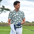 thumbnail image 4 of Daiia Funny Chicken Pattern Men’s Polo Shirts,Solid Deck Shirt,Classic Fit, Breathable Cotton Polo for Casual and Sport Wear-X-Large, 4 of 7