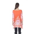 thumbnail image 4 of White Mark Women's Damask Print 3/4 Sleeve Tunic Top, 4 of 4