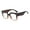 563_Coffee, variant on 1PC Glasses Adults Unisex Summer Personality Square Retro Wide Leg Multicolor Sunglasses