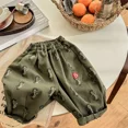 thumbnail image 2 of 2025 Spring Kids Korean Style Water Wash Cotton Haren Pants Unisex Casual Trousers for 80-130cm Children Cute Print Pants, 2 of 6