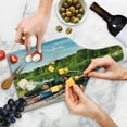 thumbnail image 4 of Hunting Cutting Board, Fishing Tackle on a Pontoon Lake in the Woods Trees and Greenery Freshwater Hobby, Tempered Glass Cutting and Serving Board, Wine Bottle Shape, Multicolor, by Ambesonne, 4 of 5