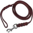 thumbnail image 1 of Brown Leather Dog Leash 7/6/5 Feet Belt Rope Leather Pet Running Walking (1.6M), 1 of 5