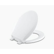 Kohler Cachet Slow Close Round White Plastic Toilet Seat
