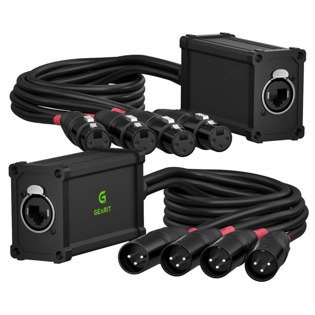 Cable Snake GearIt de 4 canales XLR/DMX/AES-EBU a Ethercon RJ45