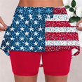 thumbnail image 6 of uublik Women Skirt With Shorts 4th of July Athletic Golf Skorts for Women Casual Workout Built-in Shorts, Red, 6 of 6