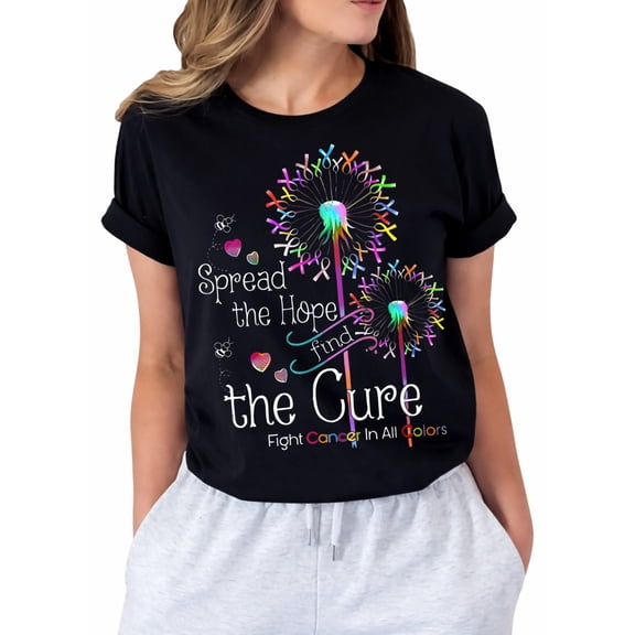 Cancer Shirts Women Fight Cancer Shirt Breast Cancer Awareness Tshirt Ribbon Graphic Tees