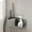 Gray, variant on Wall Mounted Toilet Brush Holder,No Drill Bathroom Organizer,Cleaning Tool Storage Rack,Side Shelf Compartment,Space Saving Compact Brush Holder,Easy Clean Bathroom Storage,Practical Organizer
