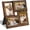 Brown, variant on 4x6 Collage Picture Frame Tempered Glass Front, Displays Four 4x6 Photo, Family Photo Collage Frame, Wall Decor Wall Hanging or Tabletop, White