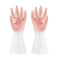 thumbnail image 2 of CSCHome Kitchen Gloves for Washing Dishes Cleaning Gloves Two-Color Design Beautiful and Practical 12.6inch, 2 of 6