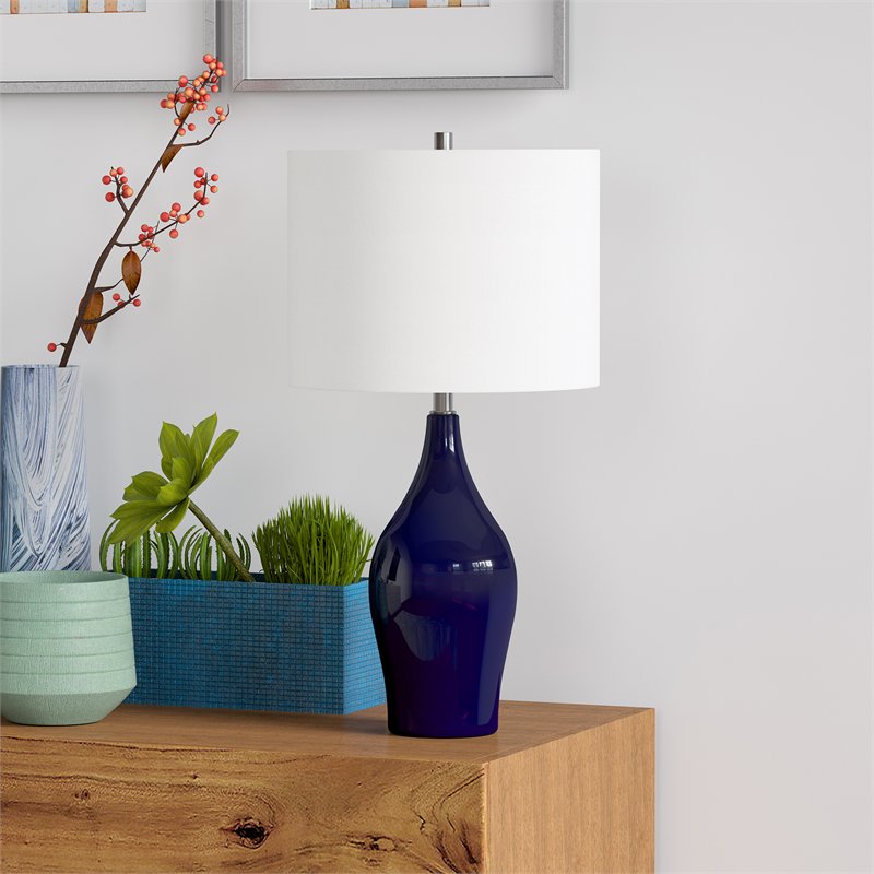 Modern minimalist, Bedside Table lamp in teal, navy blue, white, coral