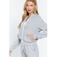thumbnail image 2 of Simply Fashion Inner Brusedd Fleeced French Terry Hoodie,HGREY,LARGE, 2 of 4
