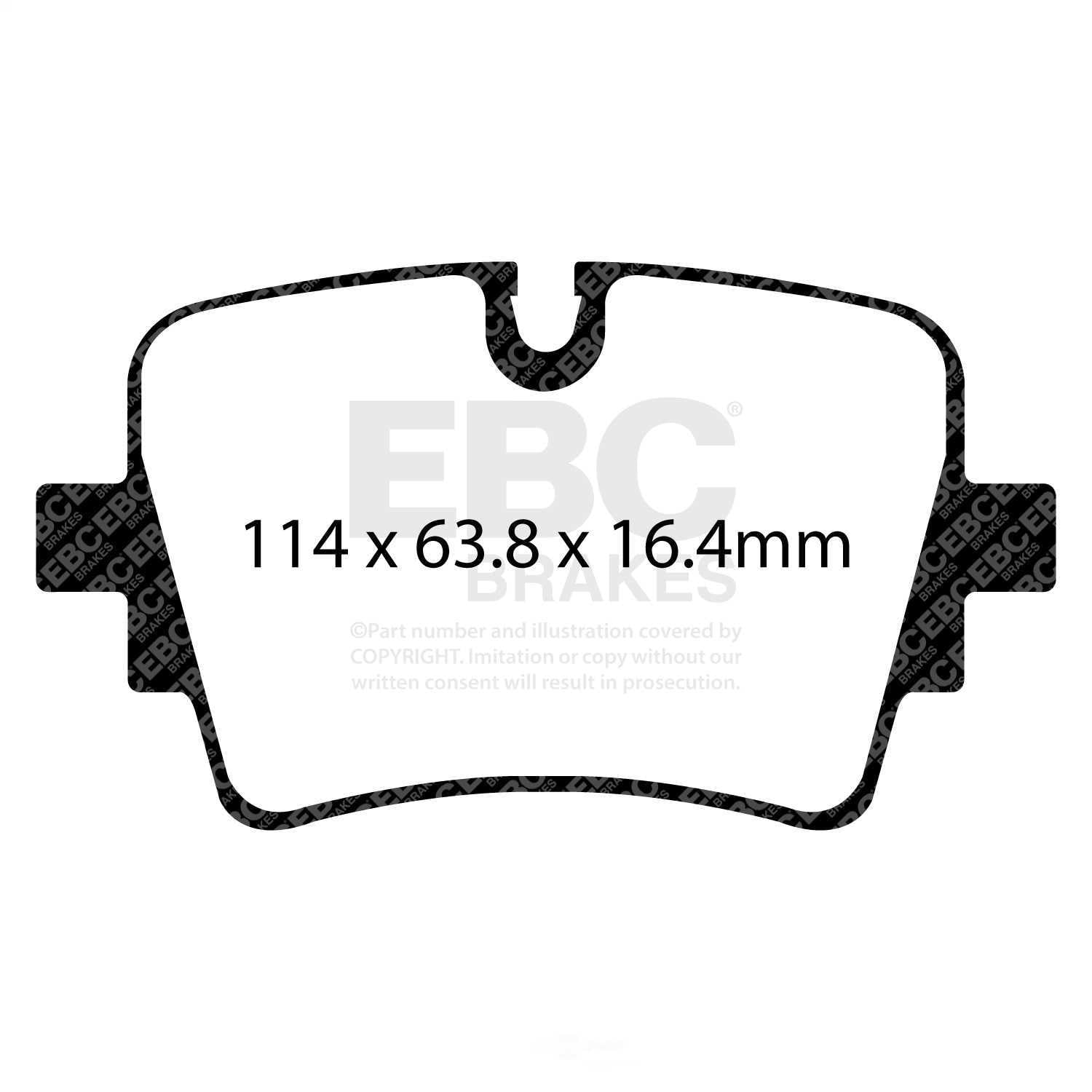 EBC Brakes Redstuff Premium Fast Street Pad For All Engine Sizes Fits select: 2014-2021 JAGUAR F-TYPE