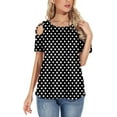 thumbnail image 3 of ANYJOIN Womens Casual Summer Tunics Tops Short Sleeve Cold Shoulder Shirts, 3 of 6