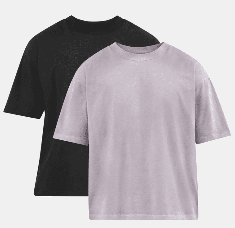 トップス widedad YGMDad CREWP/O No Boundaries Cropped Tee - Oversized Fit 2-Pack - Walmart.com