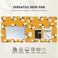 thumbnail image 4 of Bee with Honey Extended Gaming Mouse Pad Large Desk Mat with Non-Slip Rubber Base and Stitched Edges,Keyboard Mouse Mat Desk Pad for Work,Game,Office,Home 35.4 * 15.7 Inch, 4 of 6
