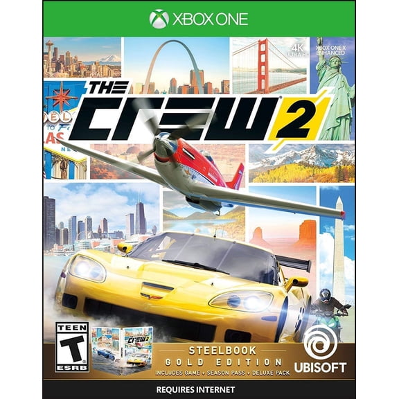The Crew 2 Steelbook Gold Edition, Ubisoft, Xbox One, 887256029159