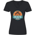 thumbnail image 3 of Inktastic Tulum Mexico Vacation Gift Women's V-Neck T-Shirt, 3 of 5