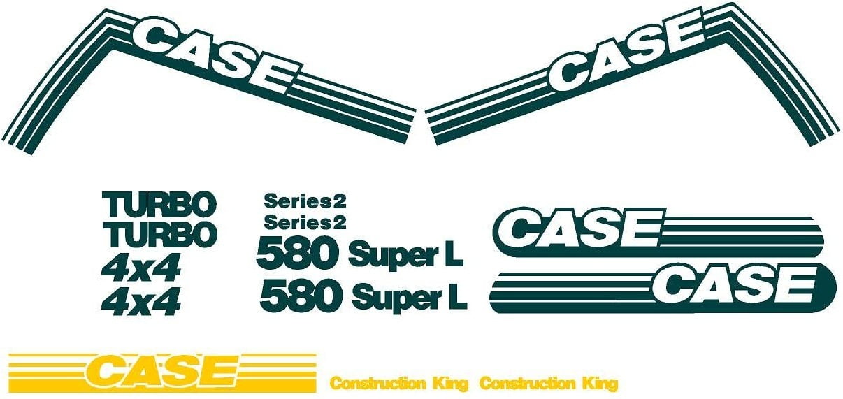 Whole Decal Set Fits Case 580 Super L Construction King Backhoe Loader