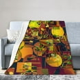 thumbnail image 1 of Retro Abstract Notes Throw Blanket, Anti-Pilling Ultra-Soft Micro Fleece Cover Blanket for Bed Sofa, for All Seasons, 40"x30", 1 of 9