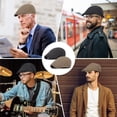 thumbnail image 6 of 2Pcs Newsboy Hats for Men Flat Cap Cotton Adjustable Breathable Cabbie Driving Hunting Hat, 6 of 6