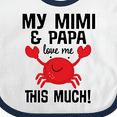 thumbnail image 4 of Inktastic Mimi and Papa Love Me Crab Boys or Girls Baby Bib, 4 of 4