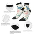 thumbnail image 5 of Rateoe Cute Dinosaurs Pattern Quarter Crew Socks,Toe Seamed Ankle Socks,Cotton Cushioned Breathable Athletic Crew Sports Socks, 5 of 7
