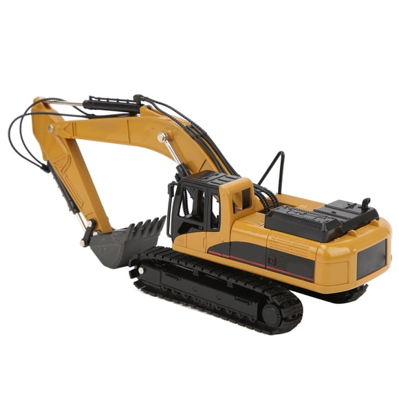Excavator Static Model, Die Casting Technology Heavy Duty RC Excavator Model Durable Lifelike For Kids For House Decoration