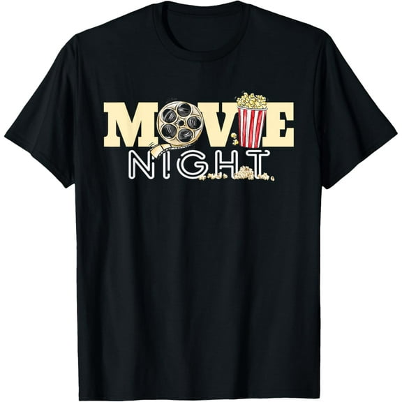 Movie Night T-Shirt Family Movie Night Shirts Popcorn Tees T-Shirt