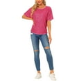 thumbnail image 2 of INSPIRE CHIC Sequin Shirt for Women's Sparkly Dolman Sleeve Party Oversize Bling Glitter Blouse XL Hot Pink, 2 of 6