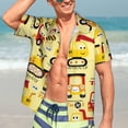 thumbnail image 7 of Kll Men'S Hawaiian Shirt Short Sleeve Button Down Beach Shirts-Funny Construction Vehicles, 7 of 7