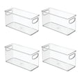 thumbnail image 1 of iDesign 4-Piece Recycled Plastic Small Stackable Kitchen Organizer Bin with Integrated Handles for Kitchen Fridge Freezer Pantry & Cabinet Organization The Linus Collection - 10"" x 4"" x 5"" Cle, 1 of 4