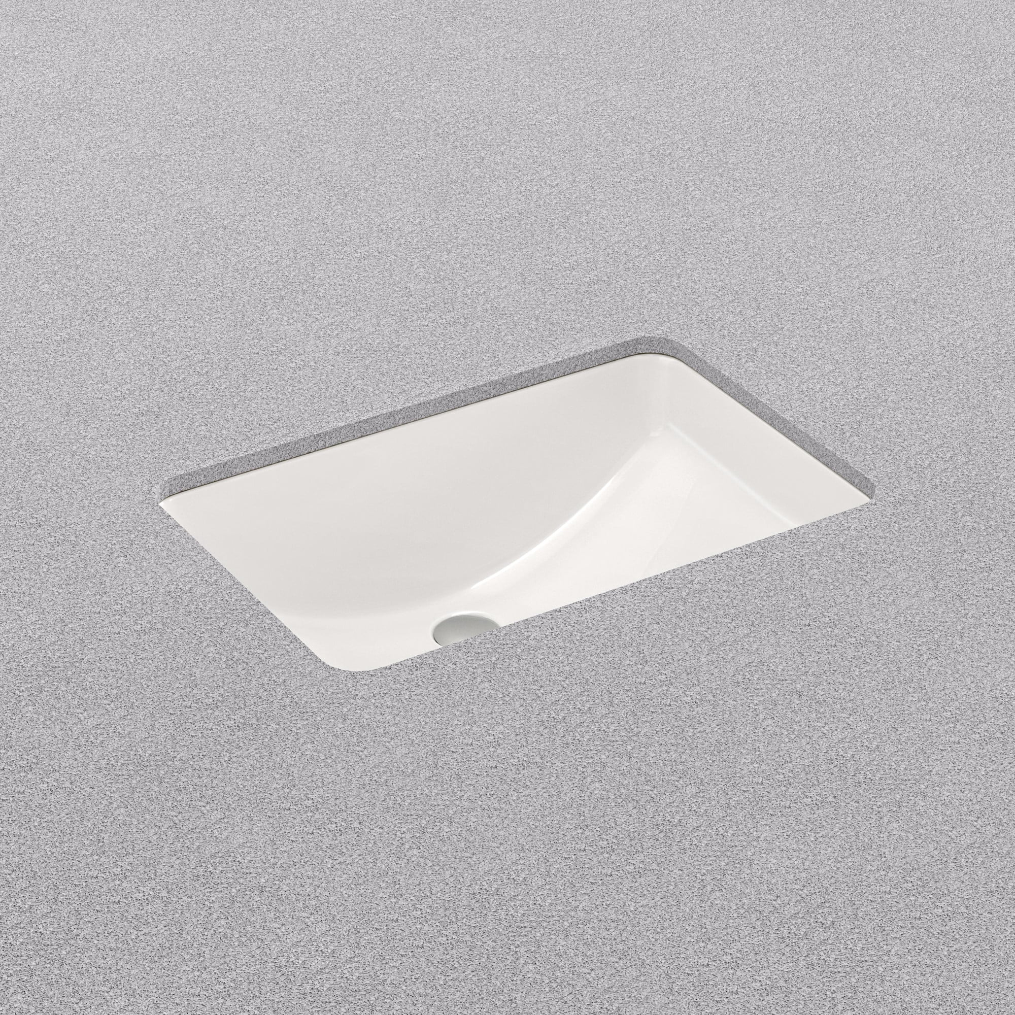 Proflo PF1812U Norris 21" Rectangular Vitreous China Undermount Bathroom Sink Off White