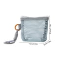 thumbnail image 3 of Dongrere Mesh Mini Zipper Pouch, Portable Breathable Storage Bag, Clear Cosmetic Bag for Home Travel Outdoor Use, 4x1.2x3.7 Inch, Gray, 3 of 6