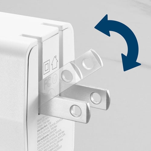 Insignia 70W Dual USB-C GaN Wall Charger, White – NS-PW370C2W25-C
