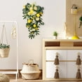 thumbnail image 4 of Artificial Teardrop Spring Summer Front Door Teardrop Wall Hanging Lemon Teardrop Floral Swag，Spring Summer Wreath for Wall Window Party Decor，21.6*13in, 4 of 9