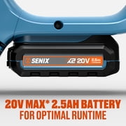 SENIX 20V 10-inch Brushless Cordless Chainsaw with Automatic Oiler, Tool-Free Chain Tension, 2.5Ah Battery & Charger Included, CSX2-M