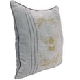 thumbnail image 6 of Jordan Manufacturing 18" x 18" Laurel Stripe Tan Bee Novelty Square Reversible Decorative Throw Pillow with Welt, 6 of 7