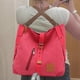 thumbnail image 4 of Bolso bandolera de lona, se puede llevar en la espalda y en diagonal en color rosa, 4 of 5