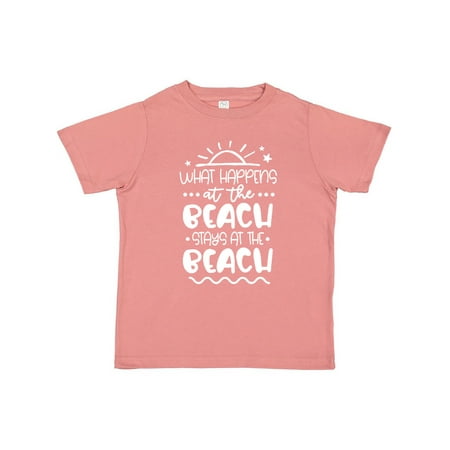 

Inktastic Spring Break What Happens at the Beach Stays at the Beach Gift Toddler Boy or Toddler Girl T-Shirt